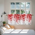 thumbnail image 3 of Red Gradient Tier Curtains 24 Inch Length, Abstract Polka Dots Vintage Modern Art Cafe Short Curtains for Bathroom Over Sink, Small Kitchen Curtain Light Filtering Tiered Drapes 2 Panels 27.5"Wx24"L, 3 of 8