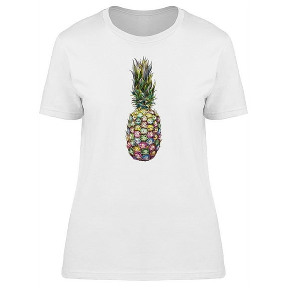 Rainbow Colored Pineapple T-Shirt Women -Image by Shutterstock, Female XX-Large