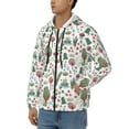 thumbnail image 3 of Uemuo Frog and Forest Plants for Men's Fashion Full-zip Hoodies & Sweatshirts with Kangaroo Pocket, Zip-up Hooded Sweatshirt, Moisture Wicking & Breathable-Large, 3 of 5