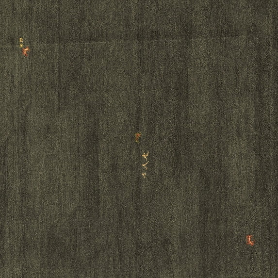 Ahgly Company Indoor Square Abstract Brown Modern Area Rugs, 6' Square