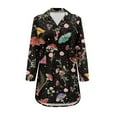 thumbnail image 3 of Yuyamidu Aesthetic Mushroom Long Sleeve Night Gowns for Women Soft Button Up Nightgown with Pockets Butterfly Nights Sleepwear Loose Nightdress Size L, 3 of 7