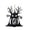 Style #A - 7.08 Inch, variant on JuDWoC 8.66 Inch Halloween Lanterns Decorative Indoor & Outdoor, Vintage Halloween Candle Holder, Metal Lanterns Decorative, Table, Patio, Porch, Shelf, Halloween Home Decor