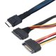 thumbnail image 2 of 2X Gen 4 Oculink SFF-8611 4I A PCIe SFF-8639 U.2 NVMe con Cable de Servidor de Alimentación Macho 15P, 2 of 5