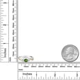thumbnail image 6 of Gem Stone King 925 Sterling Silver and 10K Yellow Gold Green Tourmaline and White Lab Grown Diamond 3 Stone Engagement Ring for Women (0.48 Cttw, Gemstone October Birthstone, Size 6), 6 of 6