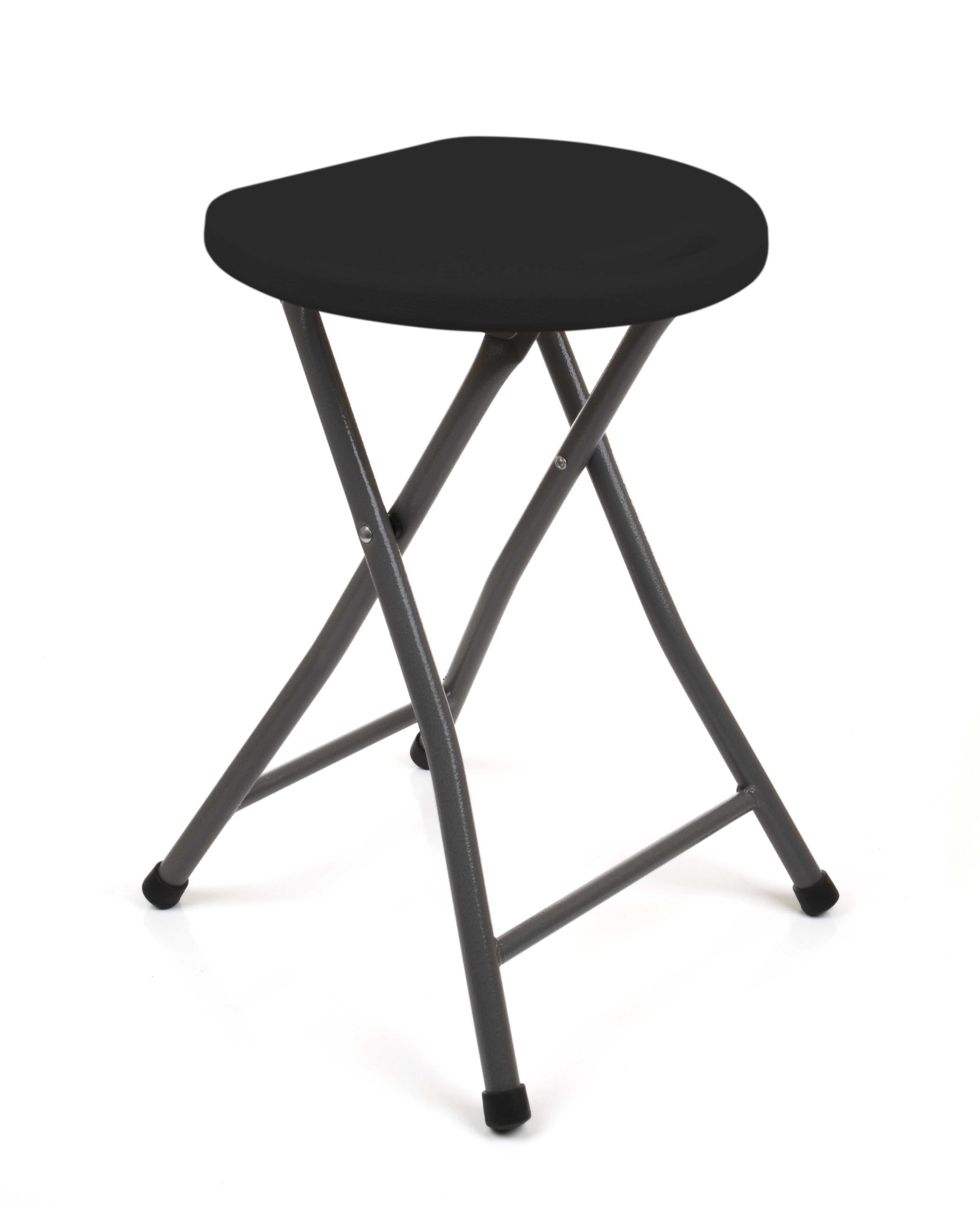 Mintra Home Folding Stools 18.5in Height, Metal, Heavy Duty (1 Pack