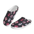 thumbnail image 2 of Daiia Breast Cancer Awareness1 Print Women’s Fuzzy Slippers Memory Foam Lightweight House Shoes Cozy Loafer Flannel House Shoes-35/36, 2 of 7