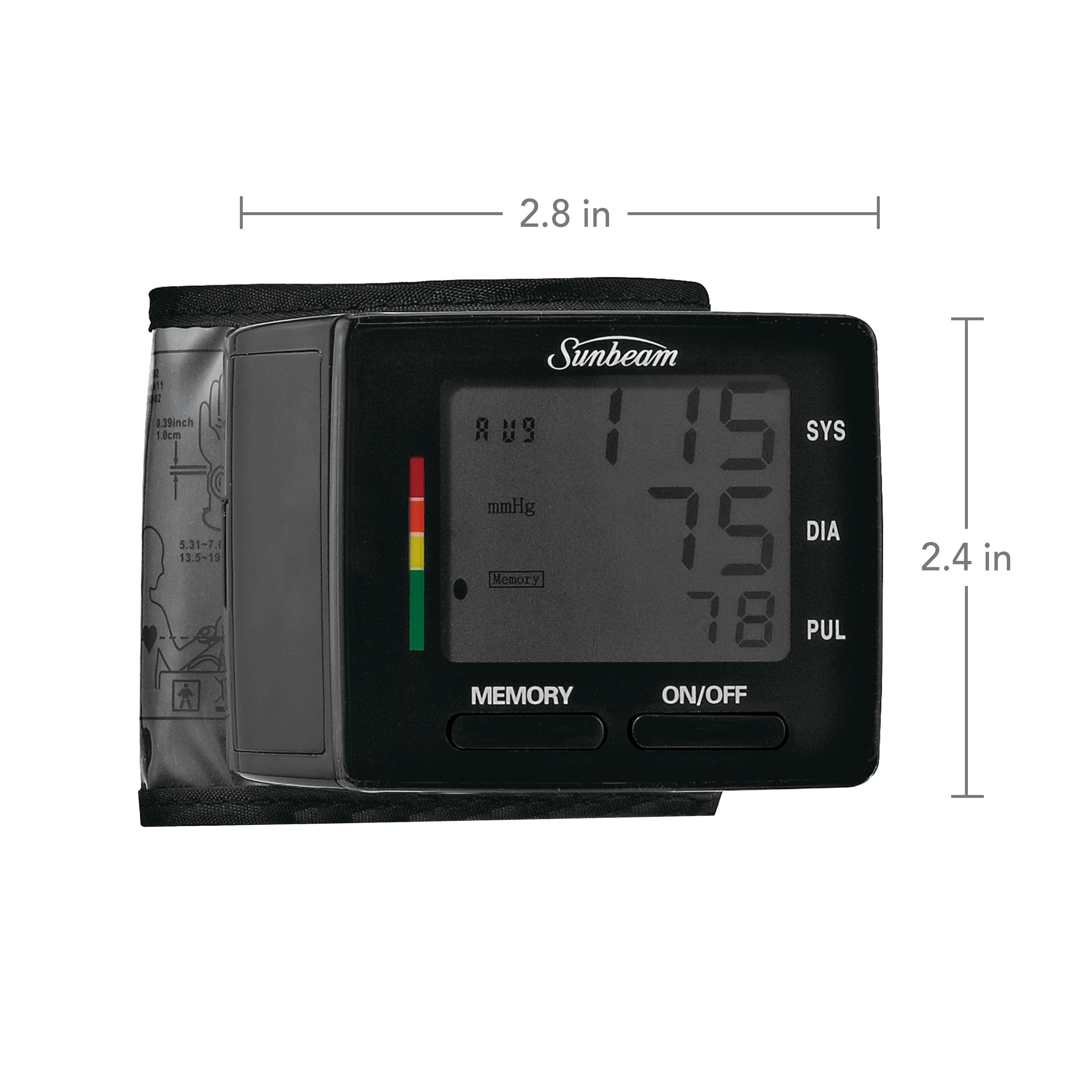 Sunbeam 16985 Upper Arm Blood Pressure Monitor Black - Office Depot