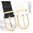 thumbnail image 2 of 3 Pack Women's Leather Belts for Jeans Pants Fashion Gold Buckle Ladies Dress Belt, 2 of 6