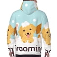 thumbnail image 7 of Pofeuu Cute Dog In Bathtub1 Print Mens Casual Hooded Collar Drawstring Hoodies Pullover Sweatshirts Casual Long Sleeve Shirts-X-Large, 7 of 7