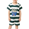 thumbnail image 5 of ITSAME Toddler Boys Girls Outfit 2-Piece Knit Cotton Short Sleeve Top and Shorts Kids Comfy Casual Set Army Green Size 4T, 5 of 8