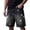 *1-Black, variant on Men's Ripped Paisley Denim Shorts with Pockets , Vintage Patchwork Cuffed Hem Jean Shorts For Men,Blue,S-2XL