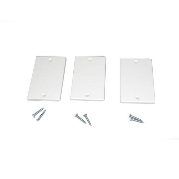 Canplas-Hayden 765585W, Central Vacuum Cleaner White Temporary Inlet Cover 3pk