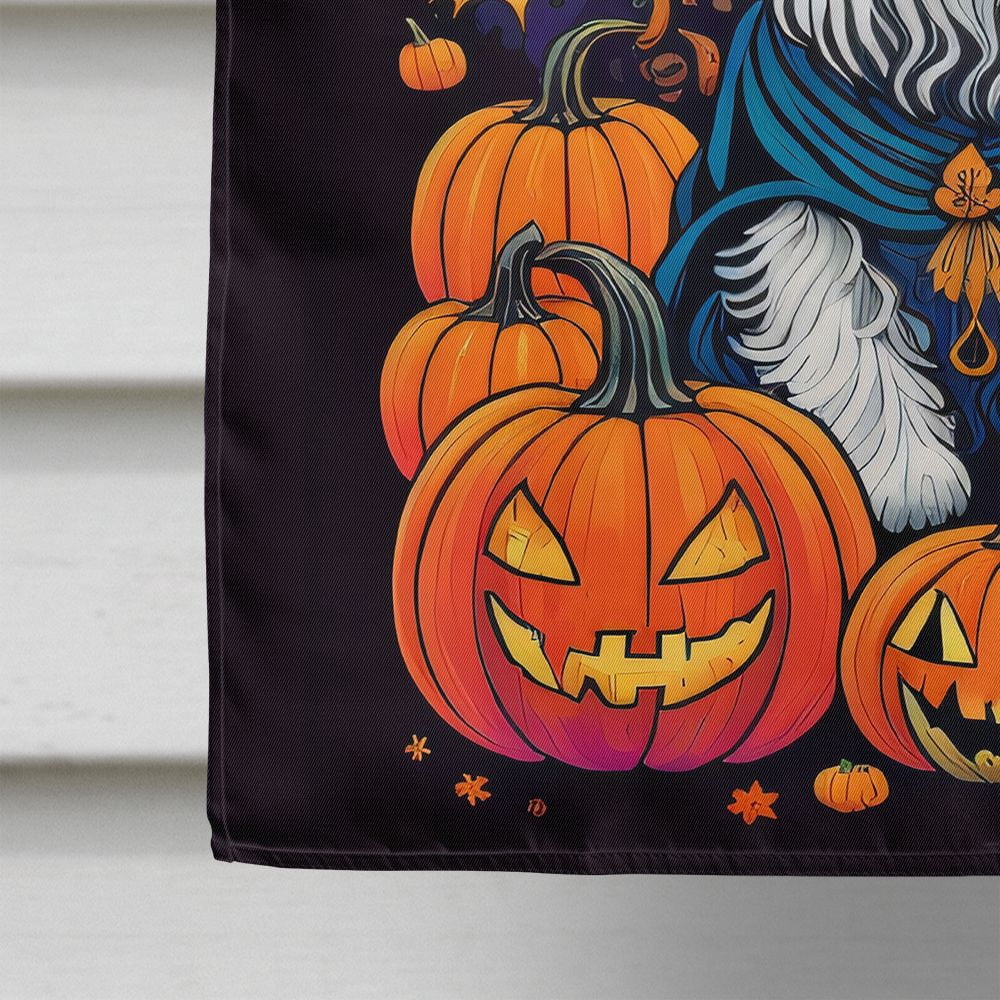 Halloween West Highland White Terrier Dog House Flag 28x40IN Double-Sided Polyester Decorative Sleeve Pole Flag for Outdoor Home Garden