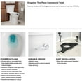 thumbnail image 2 of Kohler K-25097-RA-0 1.28 GPF Kingston Round-Front Toilet with Right-Hand Trip Lever - 2 Piece, 2 of 4