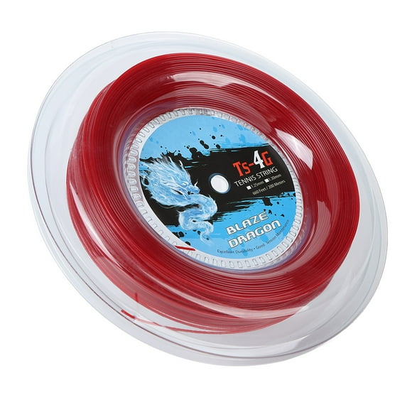 Tennis String Reel, 200M 656.2ft 1.25mm 1.3mm Racket String Reel Tennis Racket String Tennis Racquet String 200M Reel Black Red, For Gym Sport Outdoor