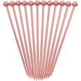 thumbnail image 1 of Cocktail Pics en Acier Inoxydable Martini Pics Réutilisables Ball Top, Rose (Lot de 12), 1 of 5