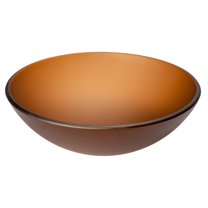 Eden Bath EB-GS46 5.5 in. Frosted Glass Vessel Sink Bowl, Brown