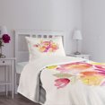 thumbnail image 3 of Ambesonne Pastel Quilted Bedspread Set 2 Pcs, Watercolor Rose Bouquet, Twin Size, Multicolor, 3 of 5