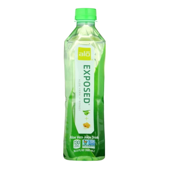 Alo - Original Exposed Aloe Vera Juice Drink - Original and Honey - Case of 12 - 16.9 fl oz.