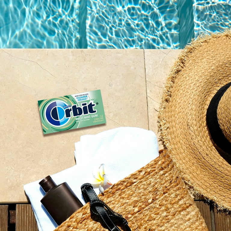Orbit Sweet Mint Chewing Gum Travel Pack 3 Ct for Spring Break and
