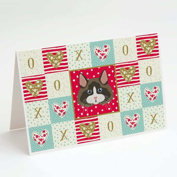 Ragdoll Cat Love Greeting Cards and Envelopes Pack of 8