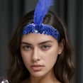 thumbnail image 2 of Unique Bargains 1 Pc Feathers Faux Diamond Headbands for Women Blue, 2 of 6