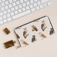thumbnail image 6 of Leather Thin Slim Wallets for Women Men - Branch Owls Clutch Card Wallet for Women Men with Zipper, 6 of 7