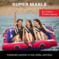 thumbnail image 3 of Airhead Super Mable 3-Person Towable Tube for Boating – Inflatable Boat Tube with Dual Tow Points, Cushioned Walls, 16 Handles, Foam Seat Pads & Full Nylon Cover – USA Stars & Stripes Pattern​, 3 of 5