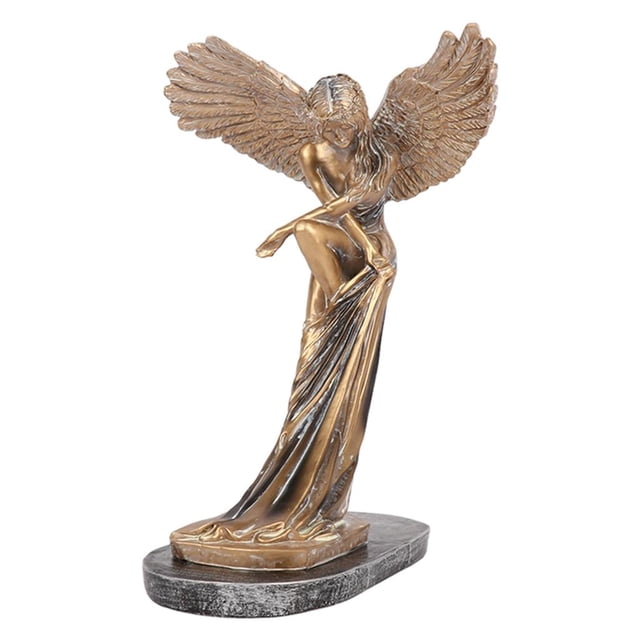 Resina Ángel Estatua de la redención estante de escritorio figurita decorativa escultura Iglesia Hada decoración artes de bienvenida regalo foto Pros - 33x22x22.8cm Los 33x22x228cm Sunnimix Estatua de la escultura del ángel