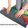 thumbnail image 3 of Colorful Rainbow Tie Dye Spiral Pattern Hot Yoga Mat Towel Non Slip for Hot Yoga - Quick-Drying Yoga Mat Cover with 4 Corner Pockets with Travel Bag - Hot Yoga Towel Non Slip 74"x26", 3 of 6