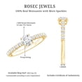thumbnail image 5 of Rosec Jewels Round Shape Moissanite Solitaire Engagement Ring with Side Stones - D-VS1 Quality, 10K Yellow Gold, US 13.00, 5 of 8