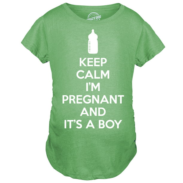 Maternity Keep Calm Im Pregnant and Its a Boy Shirt Funny Pregnancy  Announcement 