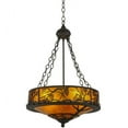 thumbnail image 3 of Meyda 143543 20 in. Whispering Pines Inverted Pendant, Oil Rubbed Bronze & Amber Mica, 3 of 5