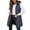 Dark Gray#, variant on cocolona Long Puffer Vest for Women Hooded Sleeveless Stand Collar Casual Coats Fall Winter Zipper Warm LightWeight Jacket with Pocket