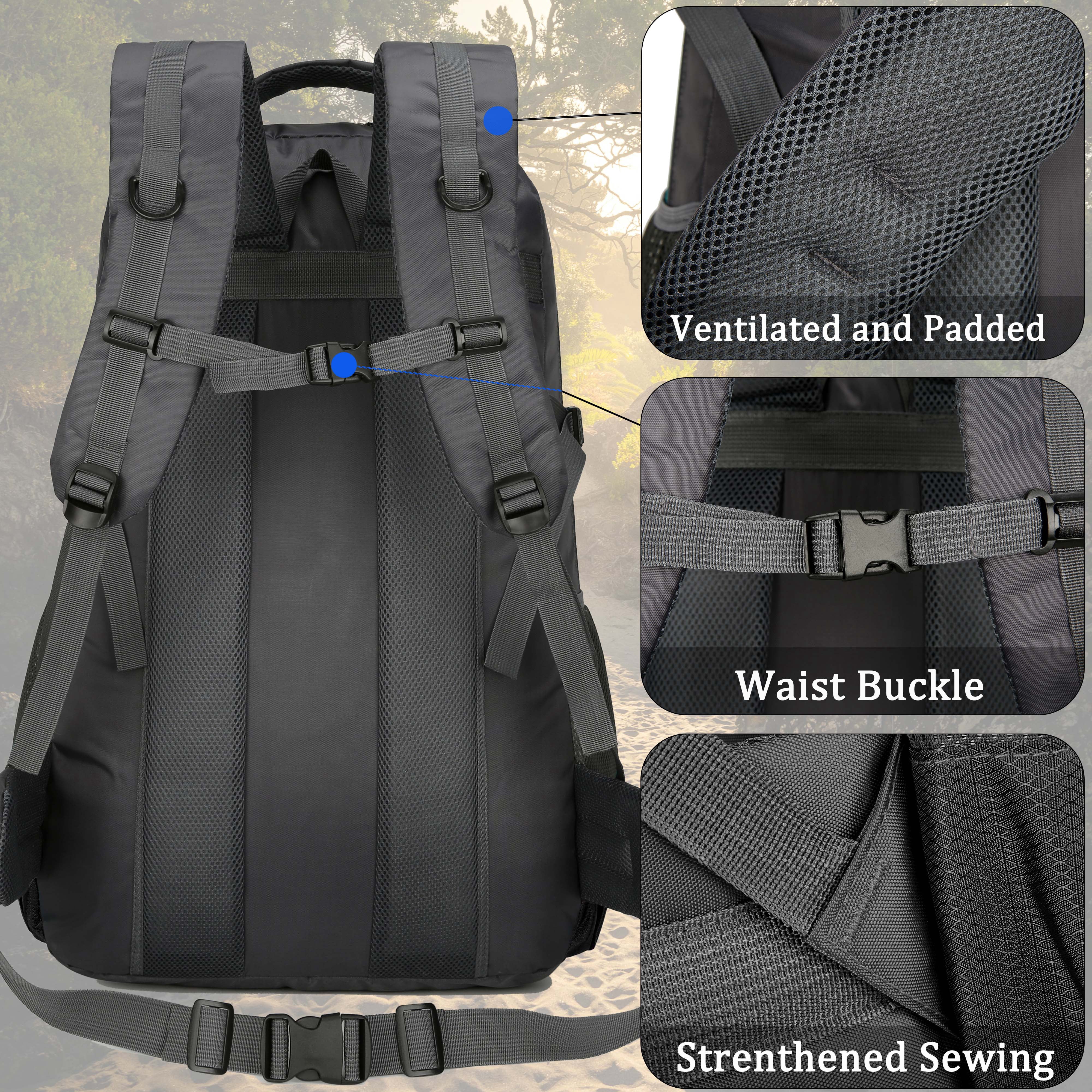 85L Hiking Camping Backpack,Hunting Climbing Backpack for Outdoor,Backpack Water Resistant,Tactical Backpack for Men Women