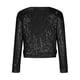 thumbnail image 5 of Chaquetas y abrigos casuales sin mangas y sin capucha para mujer, chaqueta de lentejuelas con abertura frontal, blazer corto de manga larga, abrigo informal, tops, abrigo para mujer, 5 of 7