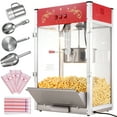 thumbnail image 3 of KFFKFF Commercial Popcorn Machine, 16 Oz Popcorn Popper Countertop Popcorn Maker, 1615W with Hardened Glass, Comes with 3 Stainless Steel Ladles, Cinema Inspired Design, Red, 3 of 9