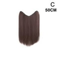 thumbnail image 1 of Wig Big Wave Hair Extension Straight Long Clip In Hair Extensions Black Brown High Tempreture Synthe, 1 of 8