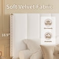 thumbnail image 3 of QinaQin Adjustable Headboard Bed Frame, Padded Platform Bed Frame with Vertical Quilting, Sturdy Wooden Slats for Quiet Support, No Spring Mattress Required, 3 of 13
