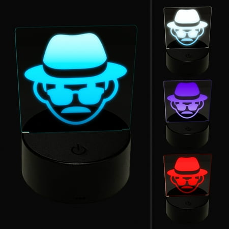 

Occupation Detective Private Investigator Icon LED Night Light Sign 3D Illusion Desk Nightstand Lamp