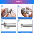 thumbnail image 6 of Dailihome Heavy Duty Shower Curtain Rod Brackets, Stainless Steel U Shaped Flange Rod Holder with Screws for Wardrobe and Closet Rod End Supports, Silver, 2PCS, 6 of 8