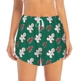 thumbnail image 2 of Picia Gingerbread Snowman Cookies Pattern Women's 2 in 1 Athletic Running Shorts High Waisted Workout Casual Gym Sweat Shorts with Comfy Liner Zipper Pockets-XX-Large, 2 of 9