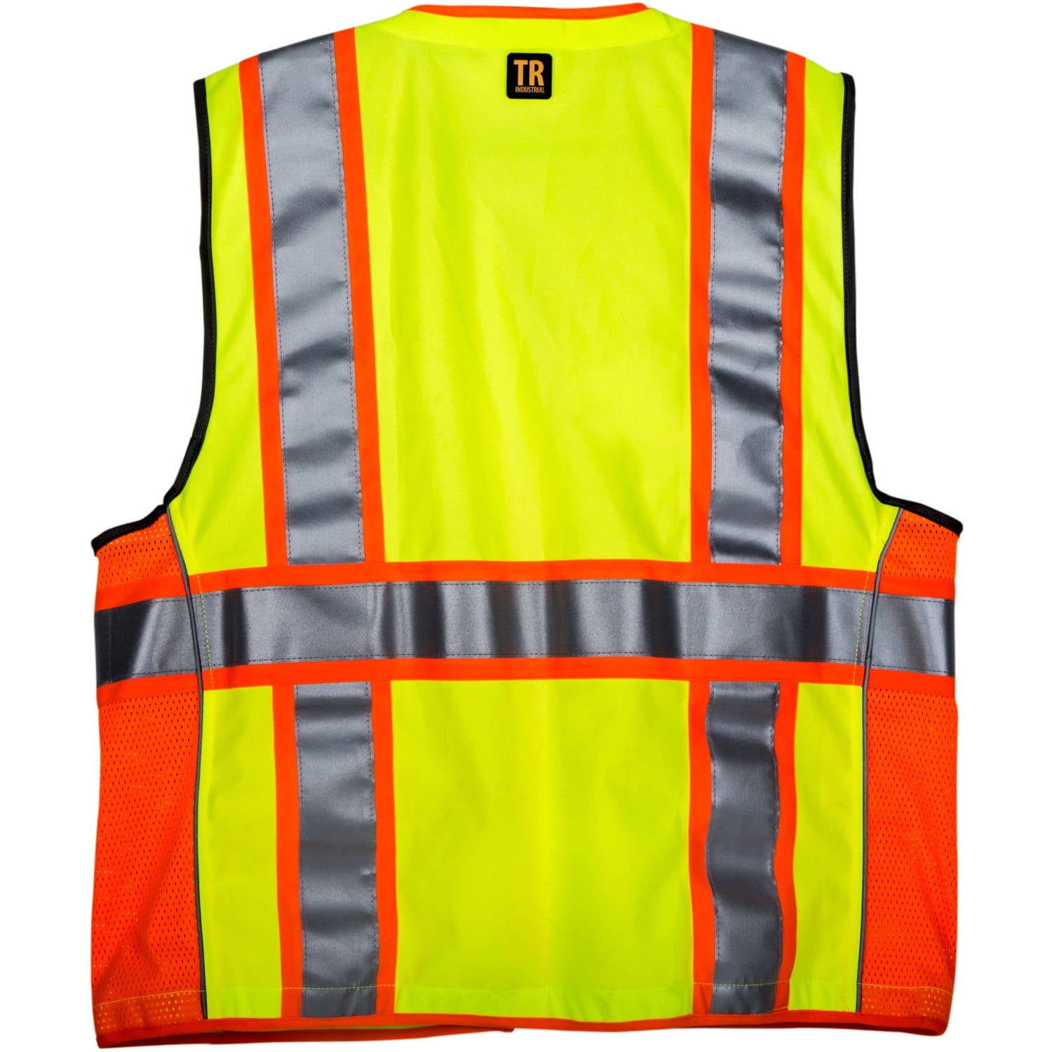 TR Industrial 3M Safety Vest with Pockets and Zipper, Class 2