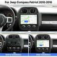 thumbnail image 2 of [2G+32G] Car Radio for Jeep Compass Patriot 2010-2016, 10.1 inch Android 11 Touch Screen Stereo, Carplay/Android Auto/Mirror Link/1080P/SWC/Bluetooth/WiFi + AHD Backup Camera for Jeep Compass, 2 of 7