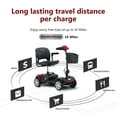 thumbnail image 6 of Mobility Scooter, BTMWAY 4 Wheel Mobility Scooter for Adults, Elderly, Folding Electric Wheelchair Device, Heavy Duty Compact Mobility with Charger and Basket, 265 lbs Max Weight, Red, R966, 6 of 9