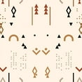 thumbnail image 2 of 3S Brother's Kitchen Valance BOHO Printed Set of 3 Hanging Rod Pocket & Back Tab Window Décor Valances Tiers Café Curtains -Made in Turkey 0033( Ecru 50"x14" Valance - 2 Tiers 24"x40"), 2 of 4