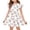 White, variant on Abcomgle Girl's Summer Casual Dress Casual A-Line Flutter Sleeve Midi Dress Strawberry Print Flare Crew Neck Swing Sundresses for 4-14t Kids,Turquoise