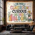 thumbnail image 6 of Colorful Classroom Text with Books and Flowers, Playful Illustration Style for Teachers, Educational Wall Art Decor, Back to School Gift, Tapestry Wall Hanging for Classroom and Office, 6 of 7