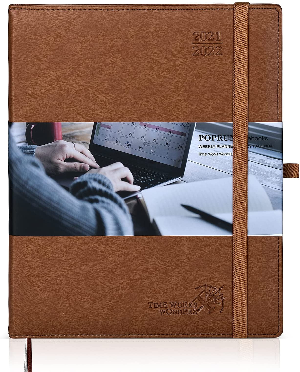 Details about   2021 Planner & Appointment Book Daily And Hourly Planner With Tabs Black NEW 