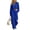 Blue, variant on Dzrciro Sets for Women, Long Sleeve Lapel Half Zip Cropped Tops and Elastic Waist Wide Leg Pants with Pockets, Tendy Casual 2 Piece Sets S‑2XL